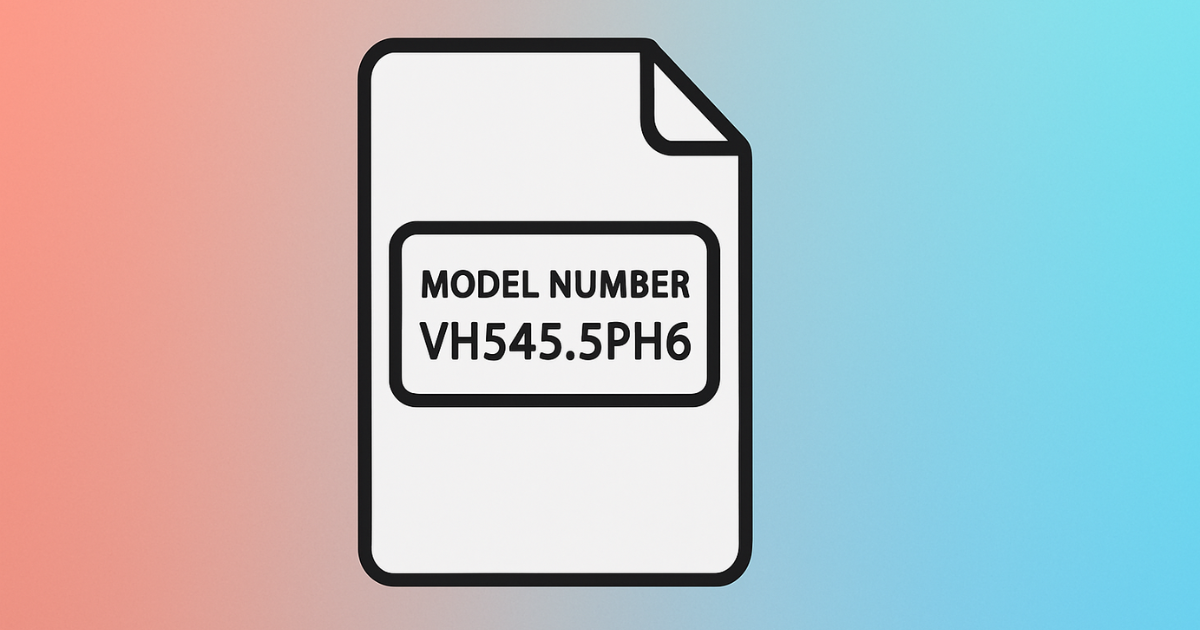 Model Number VH54S.5PH6